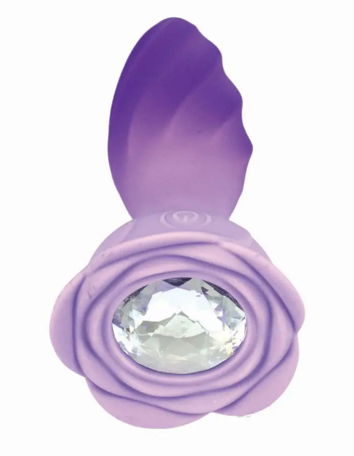 Goddess Remote Control Rotating Jewel Plug - Purple