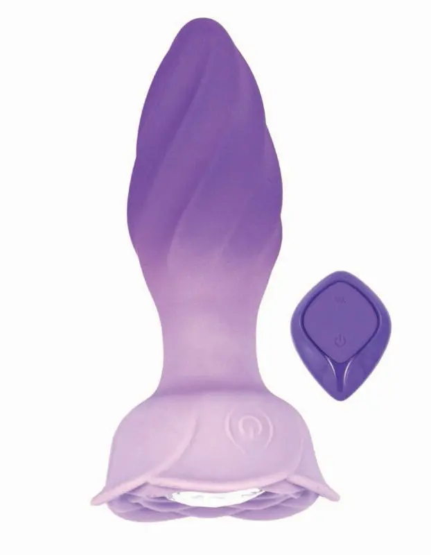 Goddess Remote Control Rotating Jewel Plug - Purple