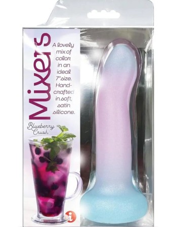 Mixers Blueberry Crush 8" Dildo - Pink Lavender Blue