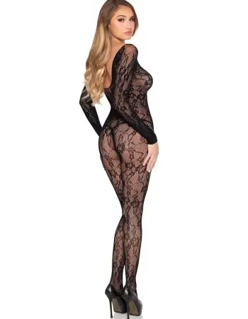 Lace Lingerie Jumpsuit - Os - Black