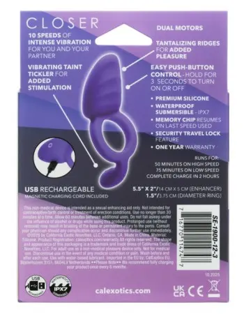 Closer Intimate Rechargeable Ring Passion - Purple