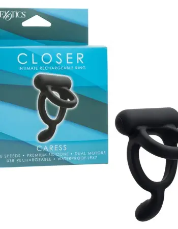 Closer Intimate Rechargeable Ring Caress - Black