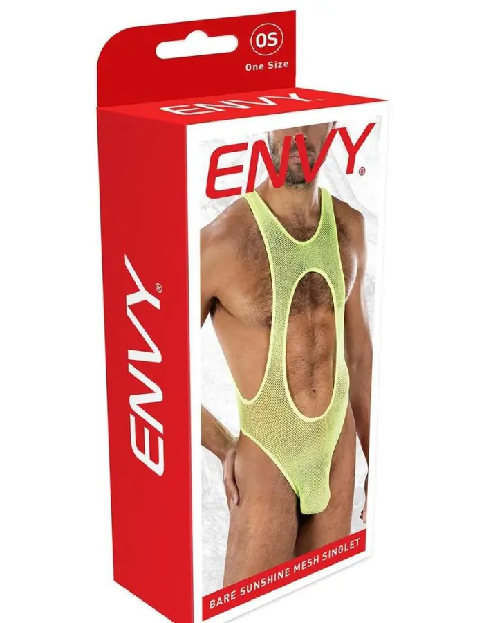 Envy Bare Sunshine Mesh Singlet Os - Yellow