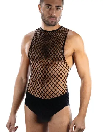 Envy Full Effect Fishnet 2 Piece Set Os - Black