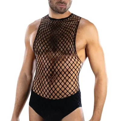 Envy Full Effect Fishnet 2 Piece Set Os - Black