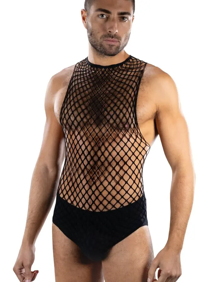 Envy Full Effect Fishnet 2 Piece Set Os - Black