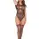 Plaid Fishnet Bodysuit - Os - Black/plaid