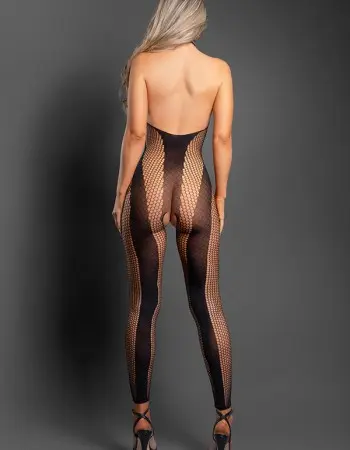 Make Your Move Footless Open Crotch Bodystocking - OS - Black