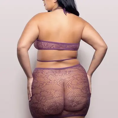 Focus on Me Cut-Out Halter Dress - Queen - Purple Wisteria