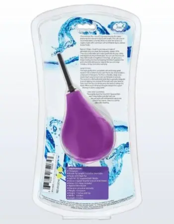 Cloud 9 Fresh and Deluxe Anal Soft Tip Enema Douche 7.6oz With Ez Squeeze Bulb and 2 C-Rings