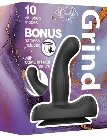 Cloud 9 Grind Insertable Vibe Suction Cup and Harness - Black