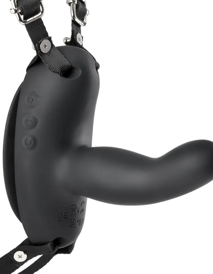 Cloud 9 Grind Insertable Vibe Suction Cup and Harness - Black