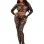2 Pc Python Net Crop Top and Footless Tights - Os - Black