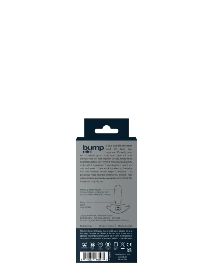 Bump Mini Rechargeable Anal Plug - Black