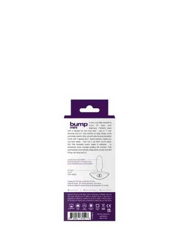 Bump Mini Rechargeable Anal Plug - Purple