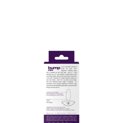 Bump Mini Rechargeable Anal Plug - Purple