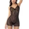 Babydoll and Matching Thong - Large/xl - Black