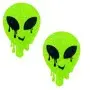 Super Sparkle Lemon Lime Blacklight Glitter Melty Alien Nipple Cover Pasties