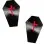 Dom Squad Wet Vinyl Black Coffin Nipple Cover Pasties