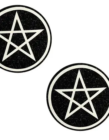 Wicca Black Glitter Nipple Cover Pasties