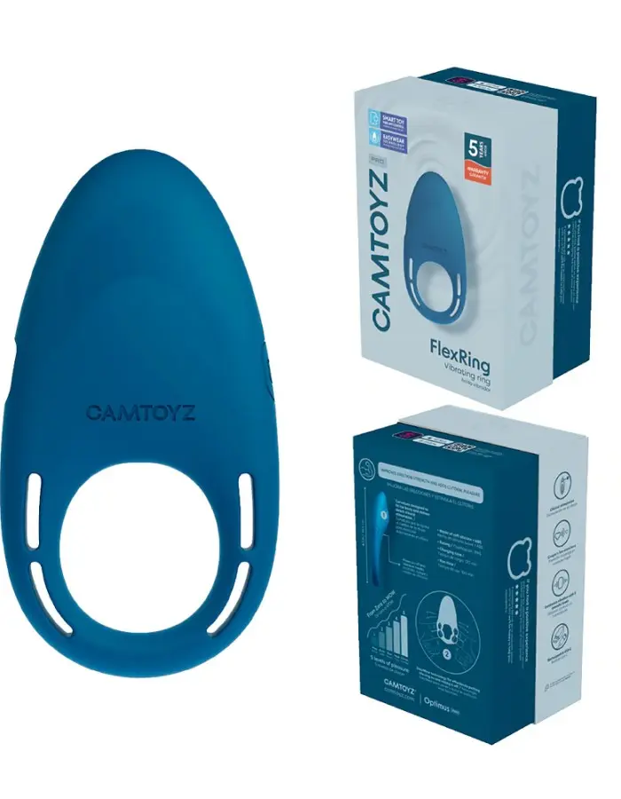 Flex Ring Camtoyz Vibrating Ring With App - Blue