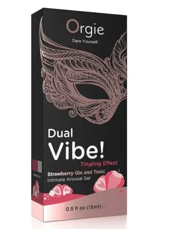 Dual Vibe Gin and Tonic Strawberry Kissable Liquid Vibrator 15ml