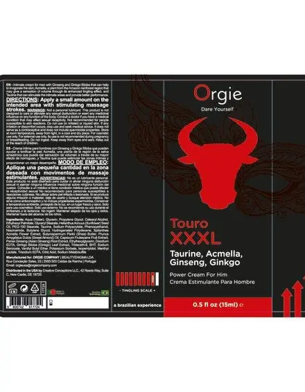 Touro Xxxl Power Cream for Him 15ml