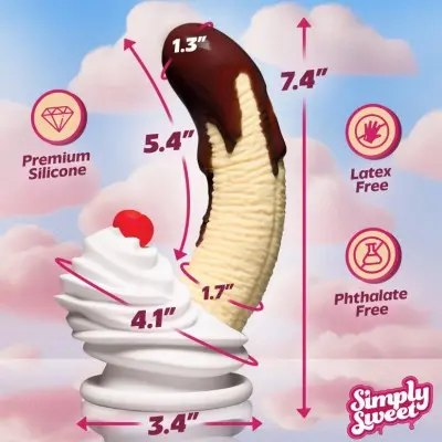 Chocolate Dipped Banana Split Premium Silicone Dildo