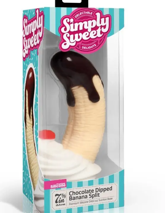Chocolate Dipped Banana Split Premium Silicone Dildo