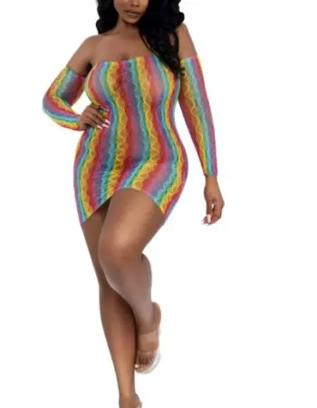 Rainbow Mini With Arm Warmers - Qs - Rainbow