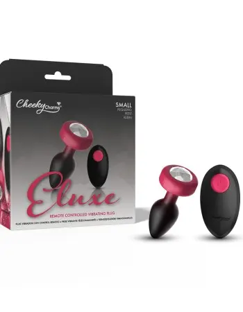 Eluxe Vibrating Clr Gem Rbyombre Plug Sm With Remote