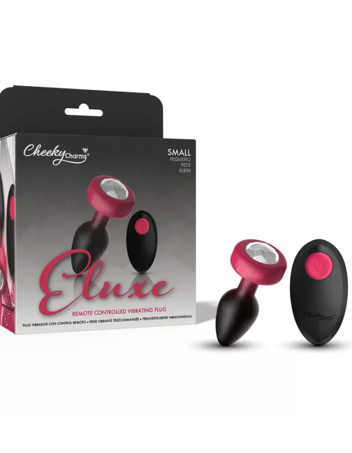 Eluxe Vibrating Clr Gem Rbyombre Plug Sm With Remote