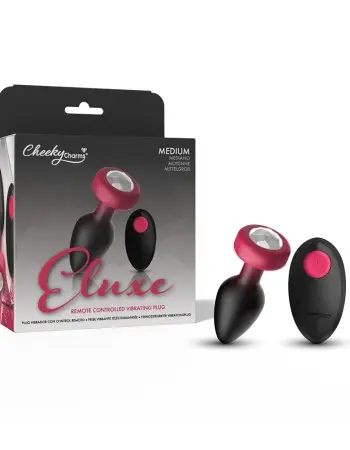 Eluxe Vibrating Clr Gem Rbyombre Plug Md With Remote