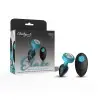 Eluxe Vibrating Clr Gem Bluombre Plug Sm With Remote