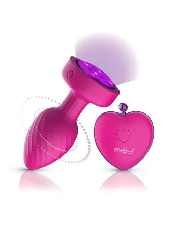 Twila Twirling Purple Gem Light Up Vibrating Plug With Pnk Heart Remote