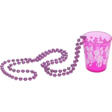 Shot Glass on Beads - Hot Pink