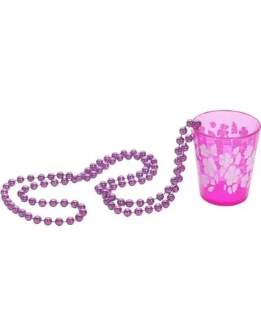 Shot Glass on Beads - Hot Pink
