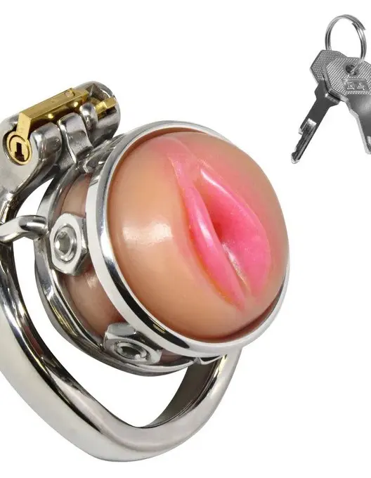 Pussy Boy Metal Chastity Cage - Silver