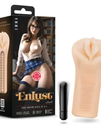 Enlust Emma Male Masturbator With Bullet Vibrator - Beige