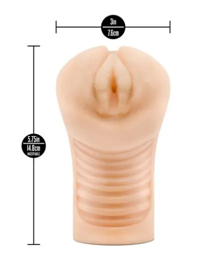 Enlust Georgia Male Masturbator With Bullet Vibrator - Beige