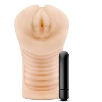 Enlust Georgia Male Masturbator With Bullet Vibrator - Beige