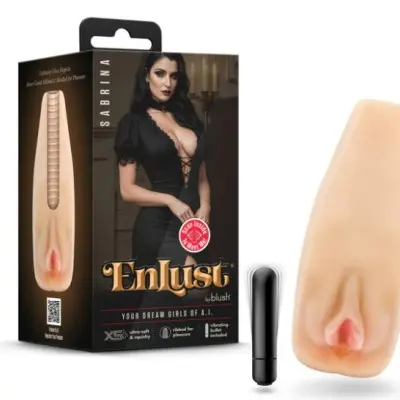Enlust Sabrina Male Masturbator With Bullet Vibrator - Beige