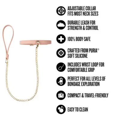 Temptasia Ardor - Collar and Leash - Pink