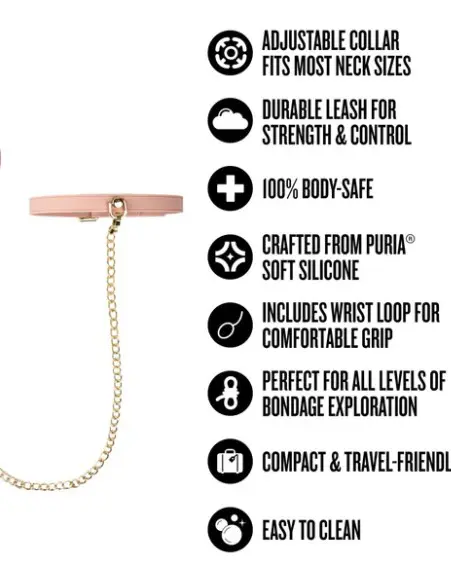 Temptasia Ardor - Collar and Leash - Pink