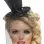 Mini Top Hat on Headband - Black