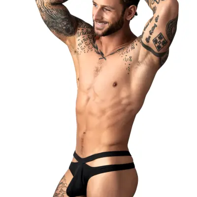 Eco Cozy Cutout Thong - L/xl - Black