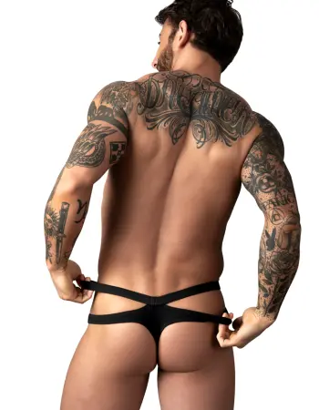 Eco Cozy Cutout Thong - L/xl - Black