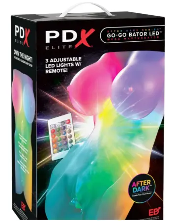 Pdx Elite After Dark Series Go-Go Bator Led Mega Masturbator - Frosted