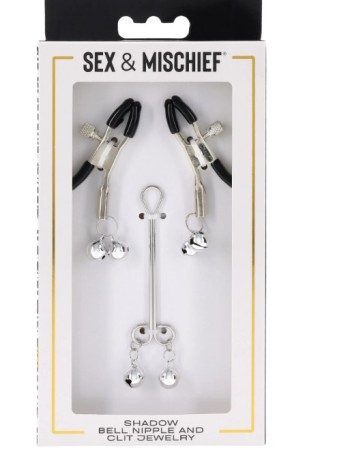 Shadow Bell Nipple and Clit Jewelry Silver