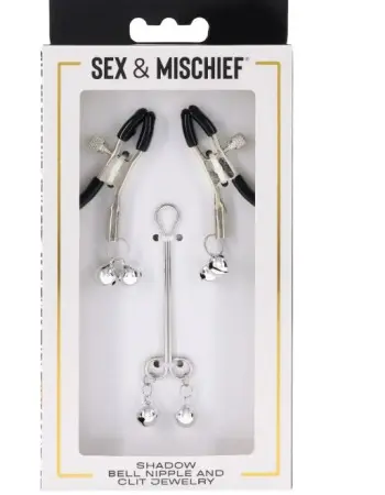 Shadow Bell Nipple and Clit Jewelry Silver